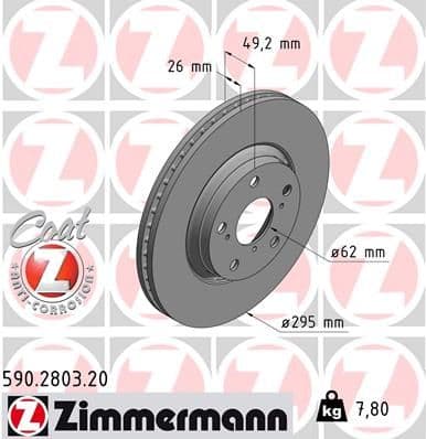 Disc frana ZIMMERMANN COAT Z 590.2803.20