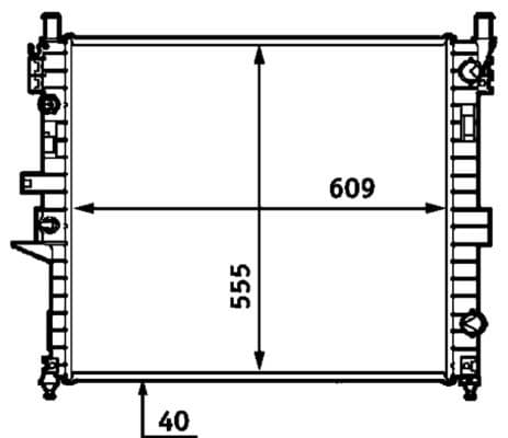 Radiator, racire motor MAHLE BEHR CR 554 000S
