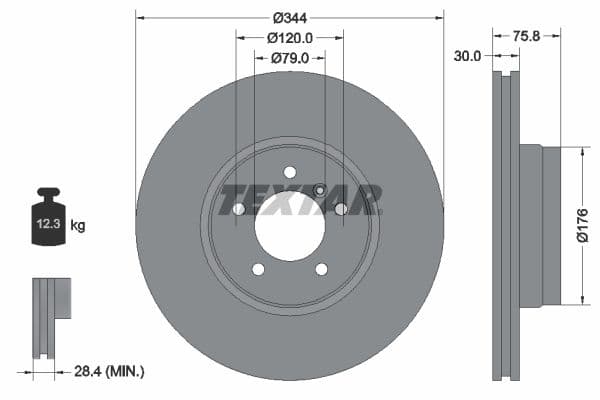 Disc frana TEXTAR 92134400