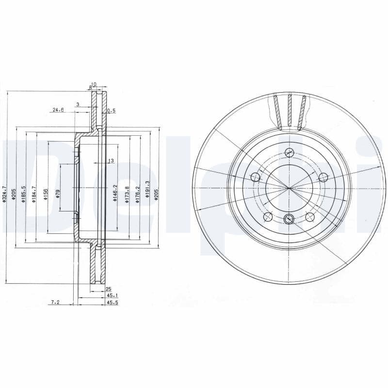 Disc frana DELPHI BG3830