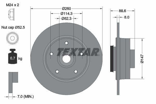 Disc frana TEXTAR PRO 92291003