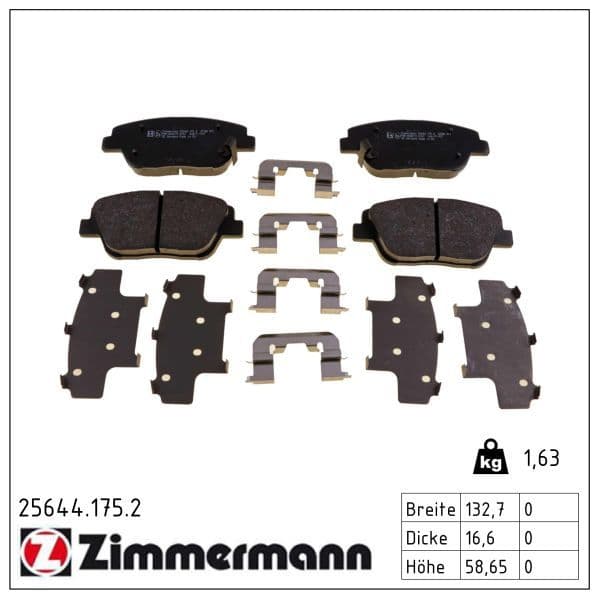 set placute frana,frana disc ZIMMERMANN 25644.175.2