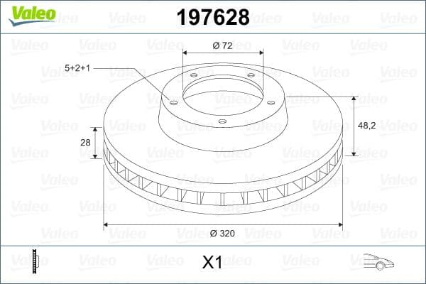 Disc frana VALEO 197628