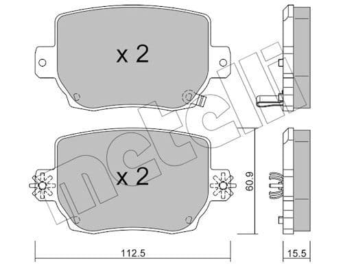 set placute frana,frana disc METELLI 22-1334-0