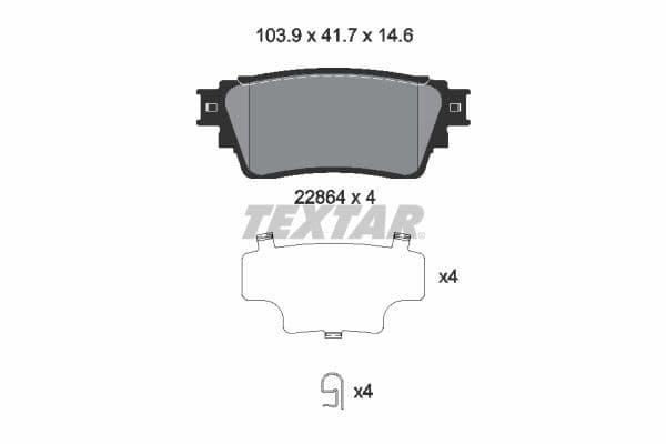 set placute frana,frana disc TEXTAR 2286401