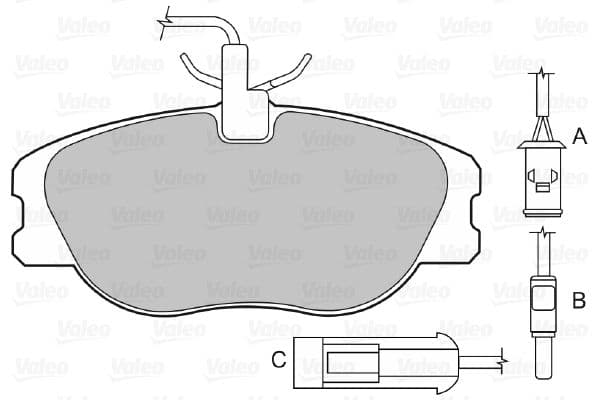 set placute frana,frana disc VALEO 598010