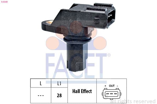 Senzor impulsuri, arbore cotit FACET Made in Italy - OE Equivalent 9.0349