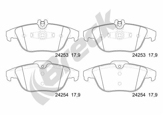set placute frana,frana disc BRECK 24253 00 702 00