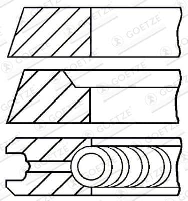Set segmenti piston GOETZE ENGINE 08-501800-00