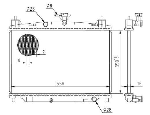 Radiator, racire motor MTR 13054507