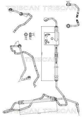 Furtun hidraulic, sistem de directie TRISCAN 8516 11010