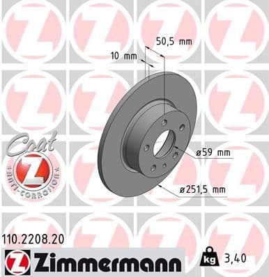 Disc frana ZIMMERMANN COAT Z 110.2208.20