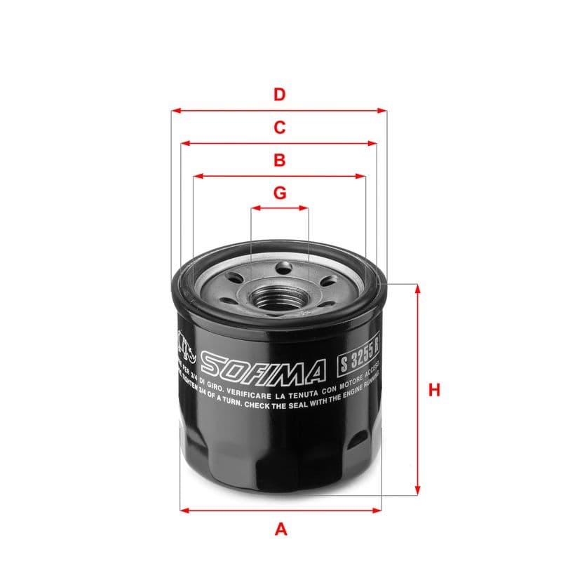Filtru ulei SOFIMA S 3255 R