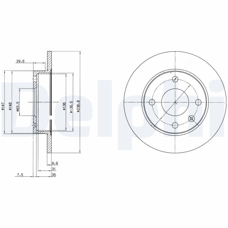 Disc frana DELPHI BG2439