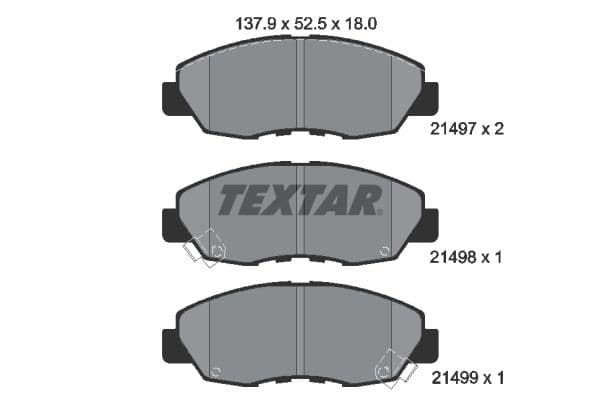 set placute frana,frana disc TEXTAR 2149701