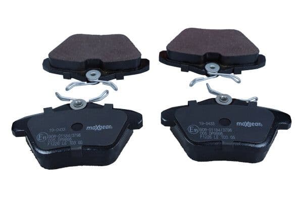 set placute frana,frana disc MAXGEAR 19-0433