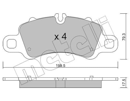 set placute frana,frana disc METELLI 22-1254-0