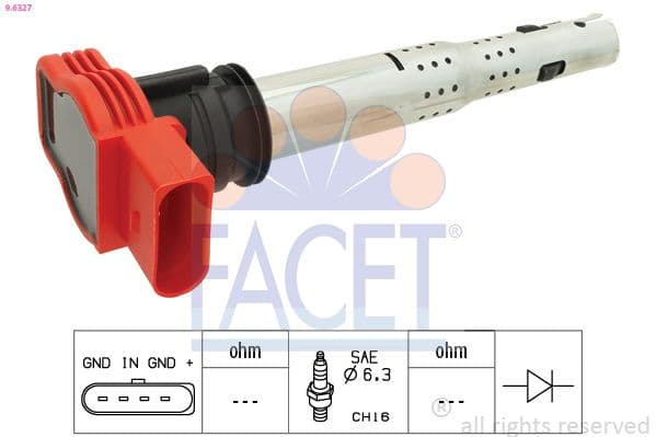 bobina de inductie FACET OE Equivalent 9.6327
