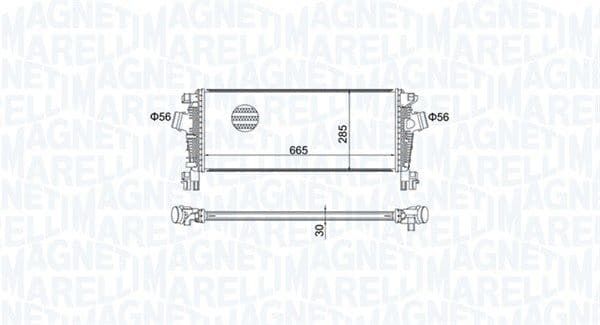 Intercooler, compresor MAGNETI MARELLI 351319205070