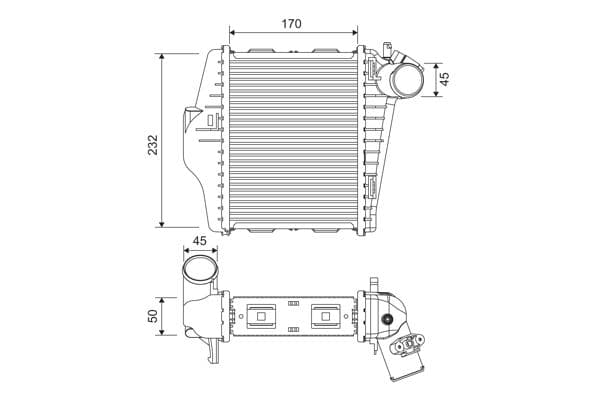 Intercooler, compresor VALEO 818378