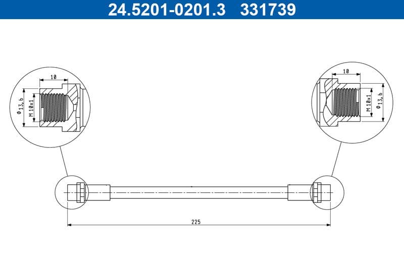 Furtun frana ATE 24.5201-0201.3