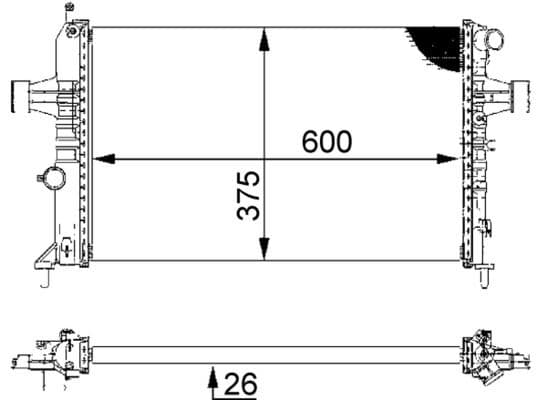 Radiator, racire motor MAHLE BEHR CR 227 000S