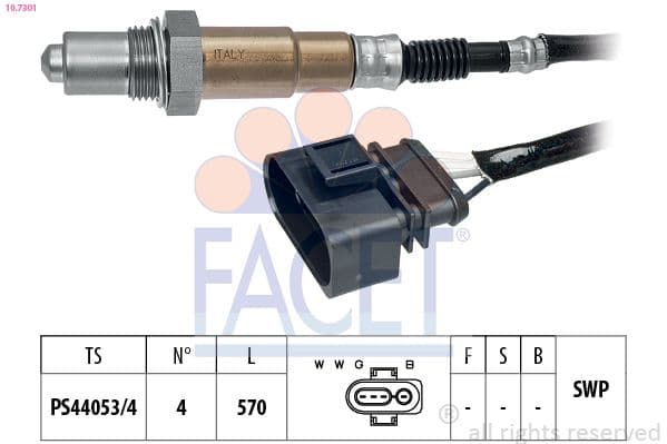 Sonda Lambda FACET Made in Italy - OE Equivalent 10.7301