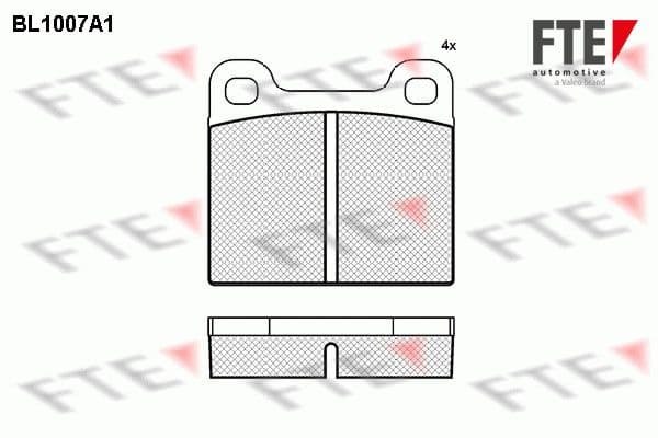 set placute frana,frana disc FTE 9010003