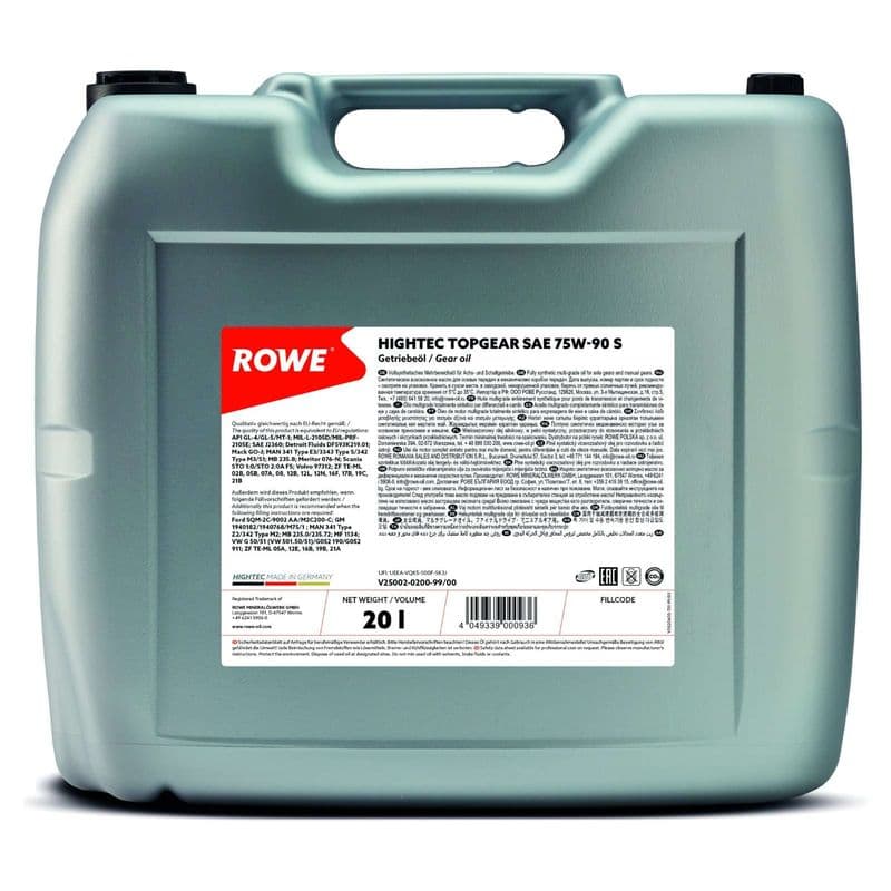 ulei de transmisie ROWE HIGHTEC TOPGEAR SAE 75W-90 S 25002-0200-99