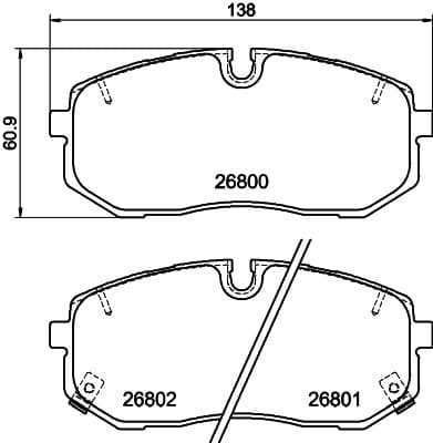set placute frana,frana disc TEXTAR 2680001