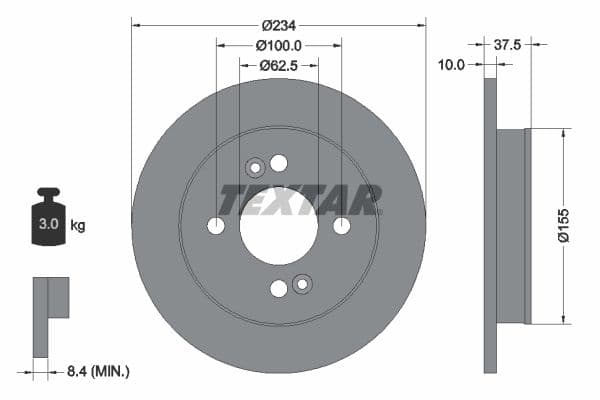 Disc frana TEXTAR 92147203