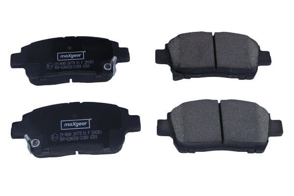 set placute frana,frana disc MAXGEAR 19-3648