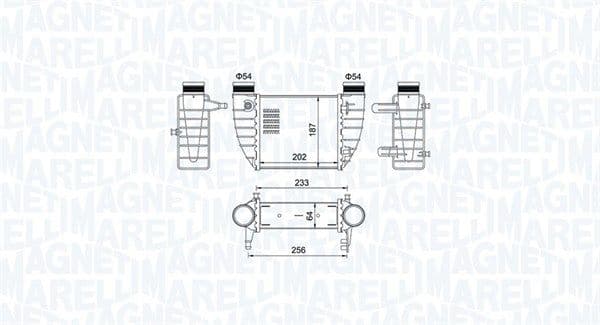 Intercooler, compresor MAGNETI MARELLI 351319204850