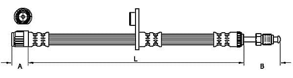 Furtun frana METZGER AUTOTEILE 4110749