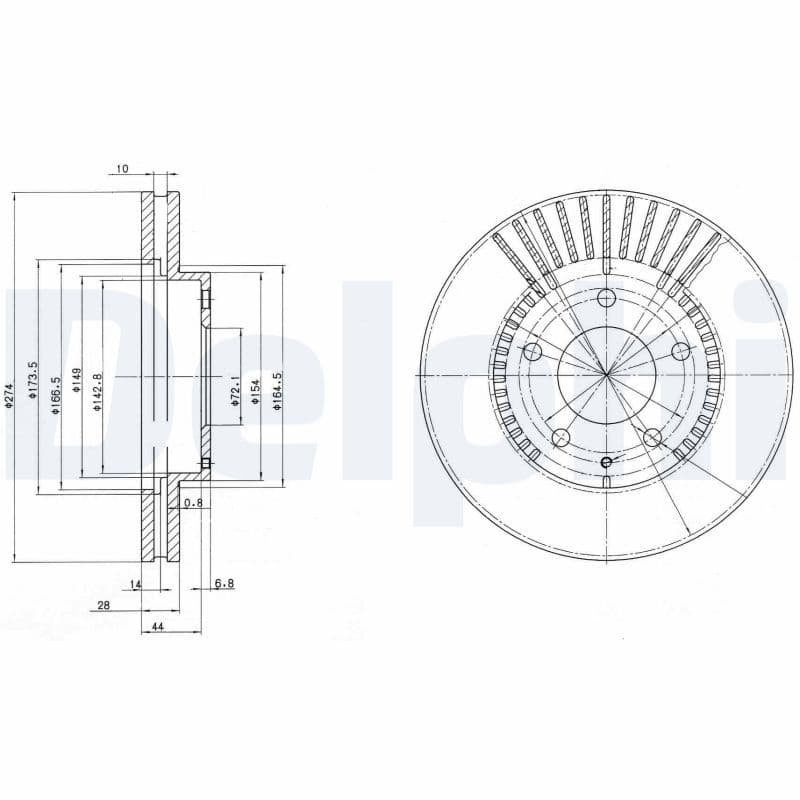 Disc frana DELPHI BG3232