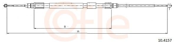 Cablu, frana de parcare COFLE 10.4157