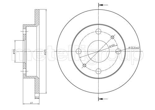 Disc frana METELLI 23-0791