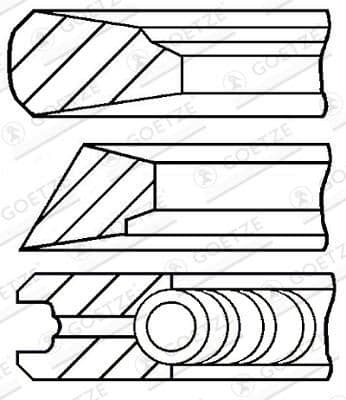 Set segmenti piston GOETZE ENGINE 08-155600-10