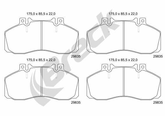 set placute frana,frana disc LUMAG 29835 00 902 10