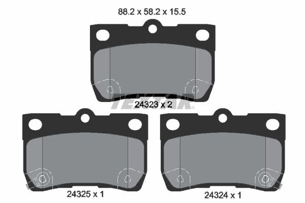 set placute frana,frana disc TEXTAR 2432301