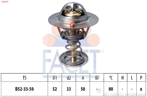 termostat,lichid racire FACET Made in Italy - OE Equivalent 7.8674S