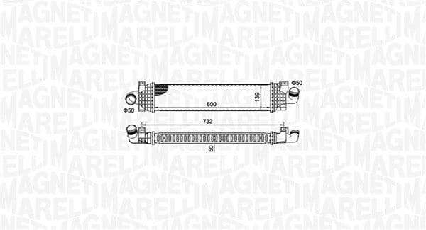Intercooler, compresor MAGNETI MARELLI 351319204980