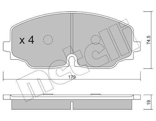 set placute frana,frana disc METELLI 22-1171-0