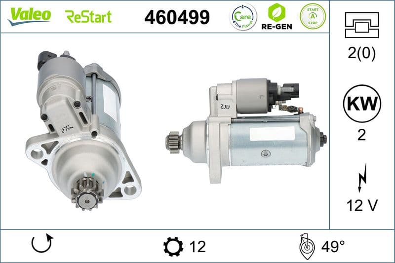starter VALEO RE-GEN REMANUFACTURED STOP&START 460499