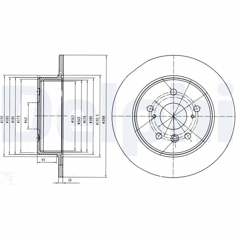 Disc frana DELPHI BG4156