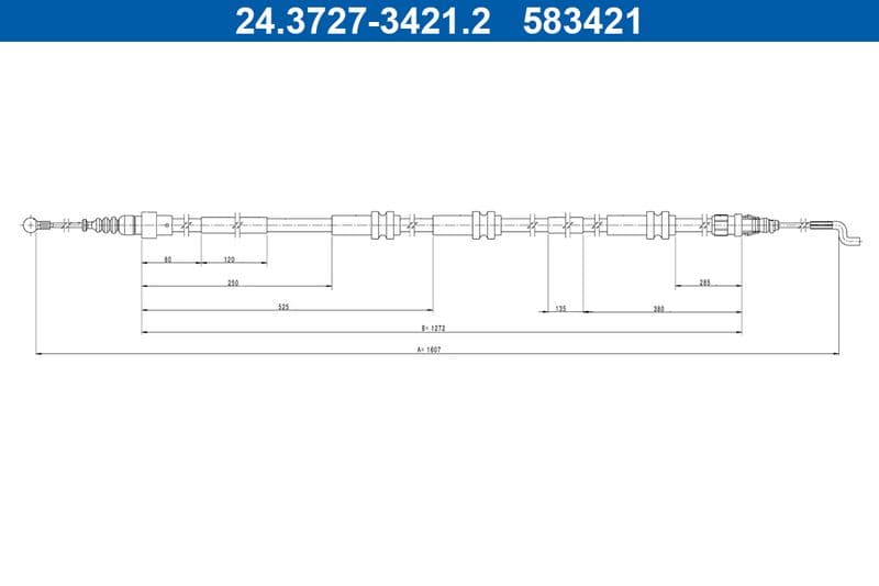 Cablu, frana de parcare ATE 24.3727-3421.2