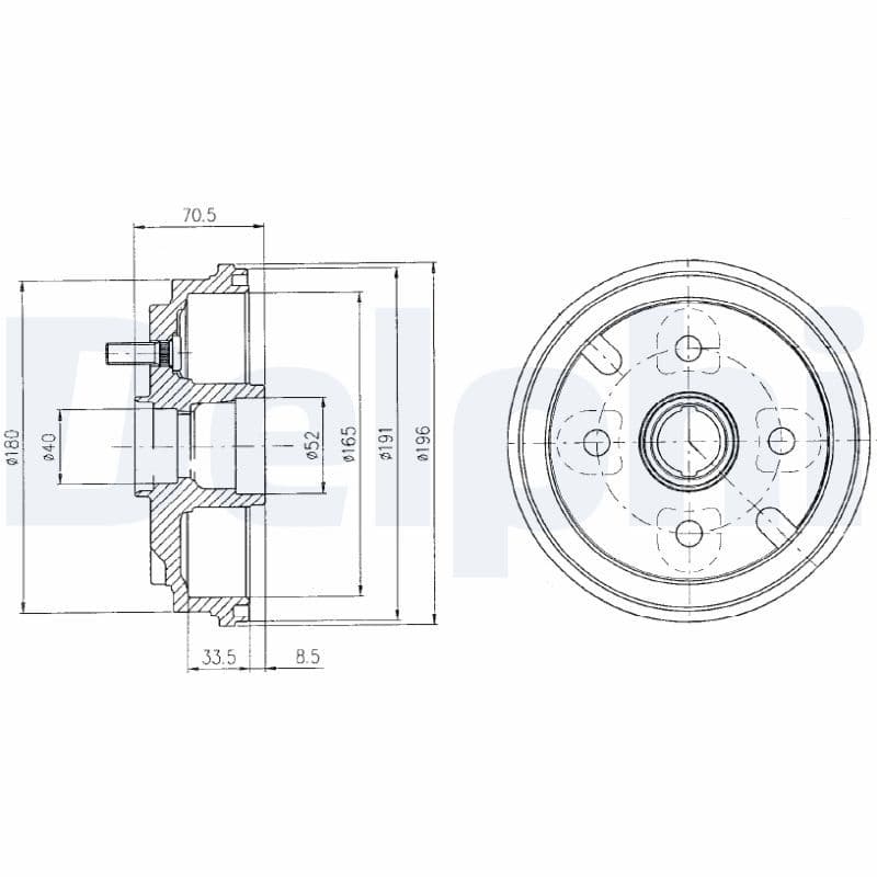 Tambur frana DELPHI BF462