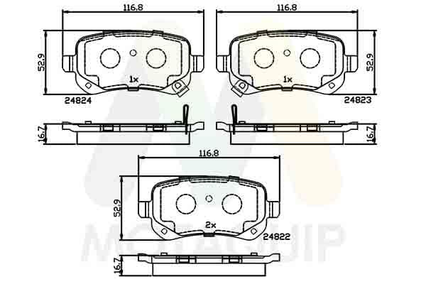 set placute frana,frana disc MOTAQUIP LVXL1644