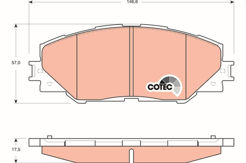 set placute frana,frana disc TRW COTEC GDB3424