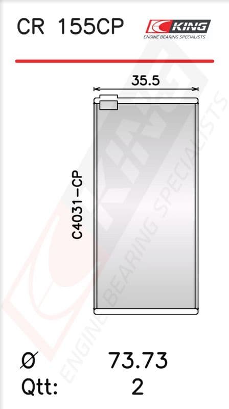 Cuzinet bielă KING CR 155CP 020